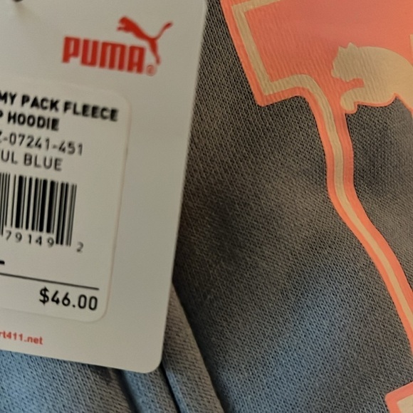 Girls large 12/14 Puma zip up fleece hoodie and leggings set - Picture 2 of 3